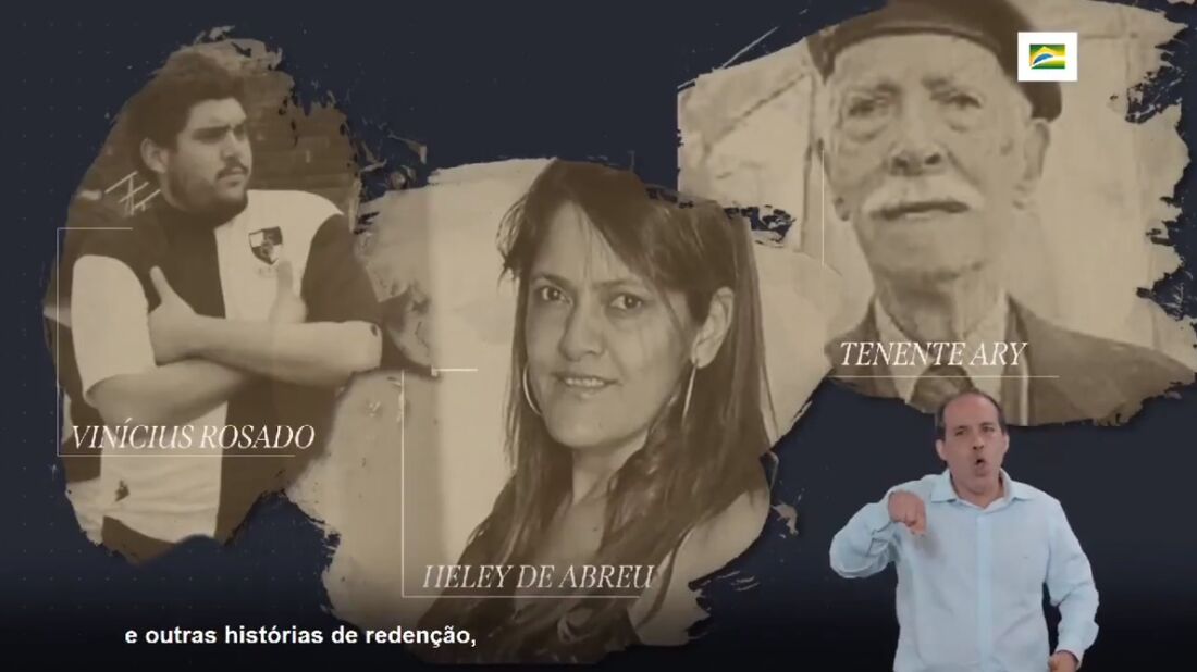 Alguns nomes homenageados em vídeo por Mário Frias.