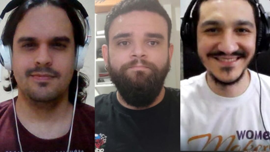 Carlos Burgos, Vladimir Barros e Erick Simões