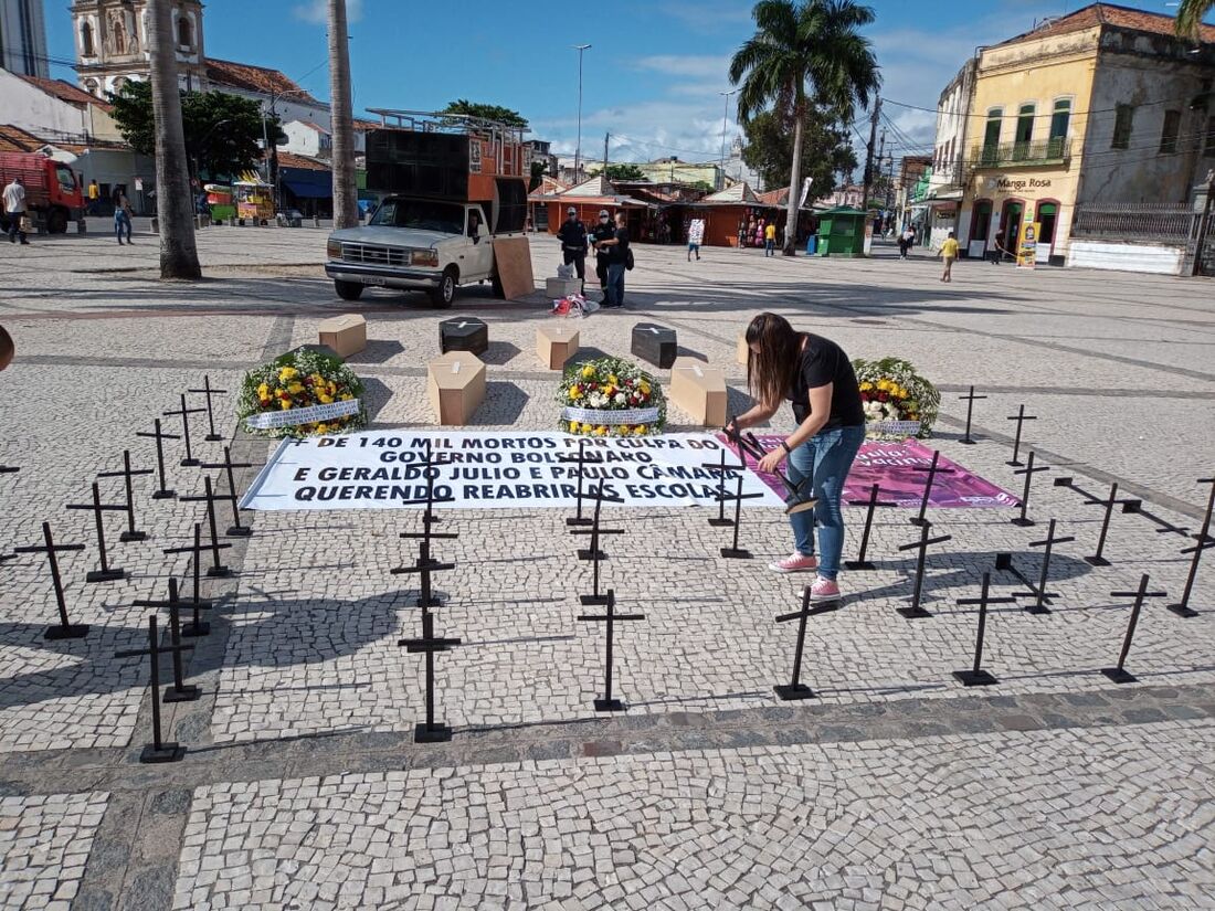 Ato de professores no Centro do Recife