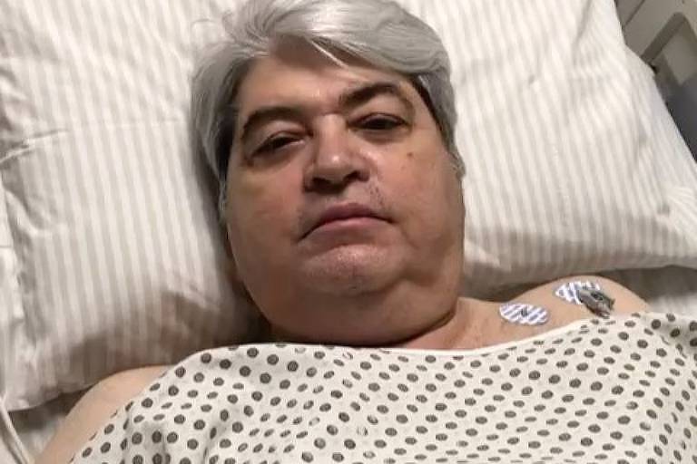 Apresentador José Luiz Datena, 63, sofreu um infarto.