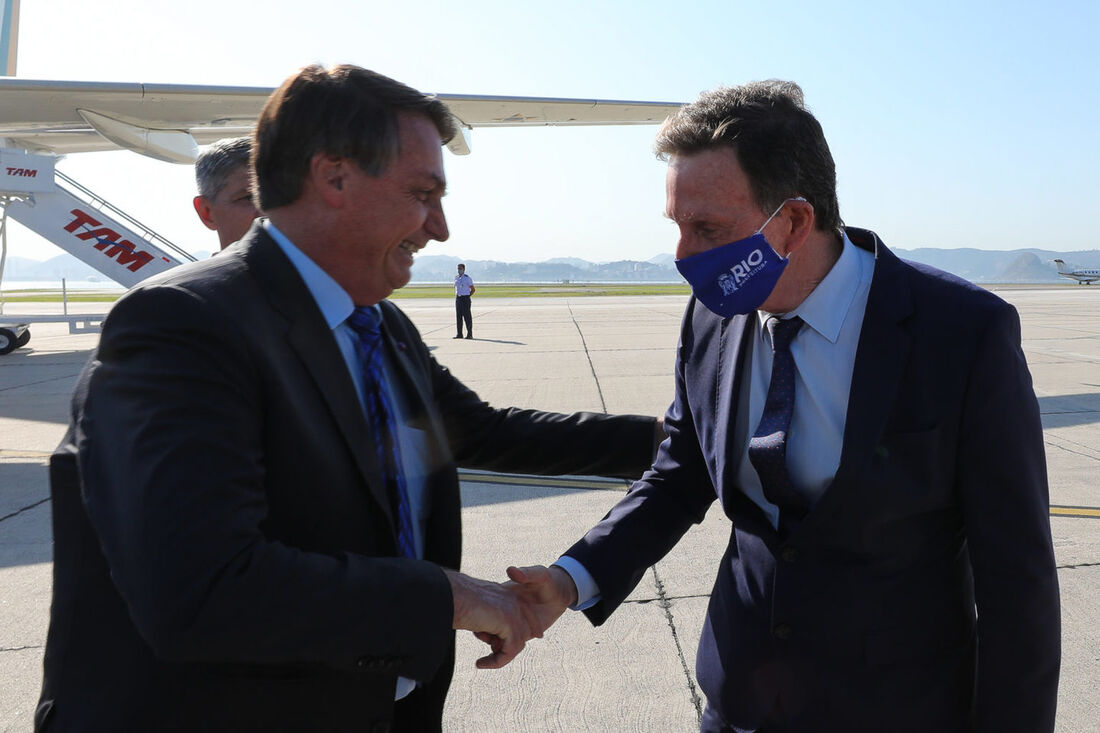 Presidente Jair Bolsonaro e prefeito do Rio de Janeiro, Marcelo Crivella