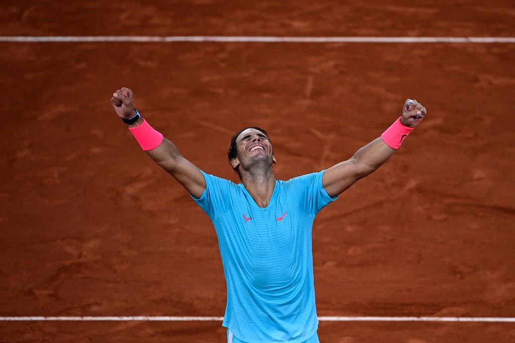 Nadal igualou o número de títulos em torneios de Grand Slam do suíço Roger Federer