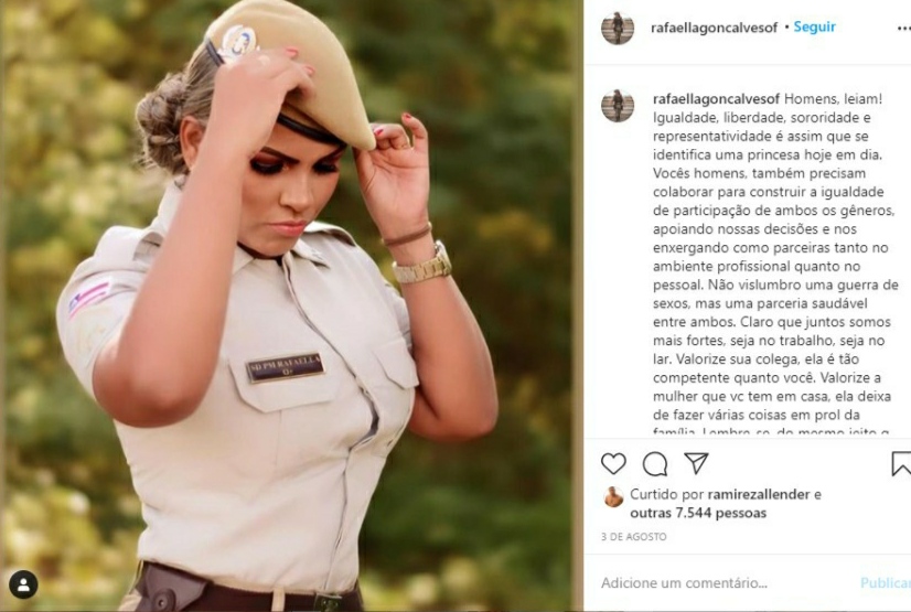 Policial Militar e influencer Rafaella Gonçalves