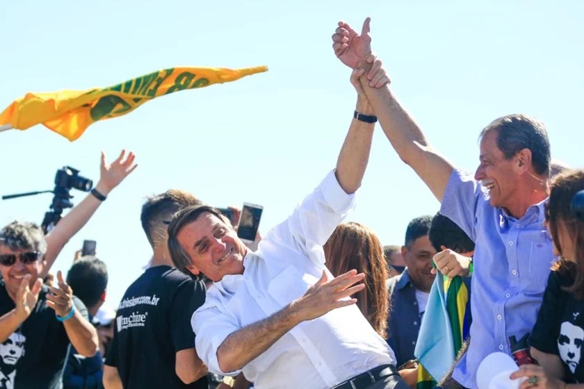 Paulo Chagas ao lado do presidente Jair Bolsonaro