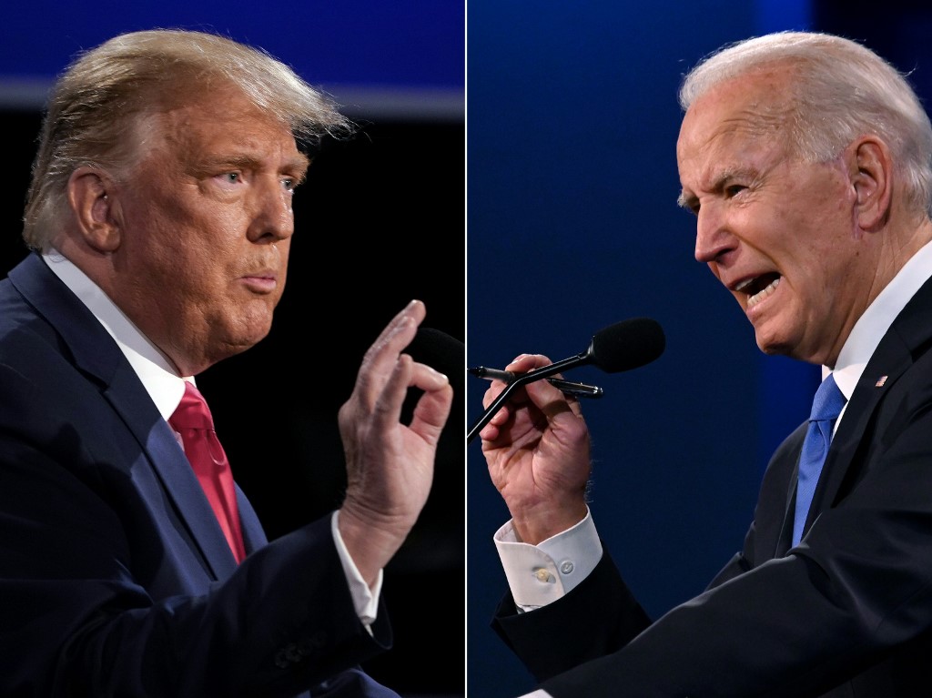 Donald Trump e Joe Biden concorrem à presidência dos EUA