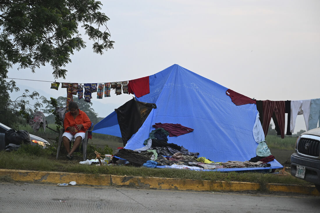 Região afetada pela passagem do ciclone Eta, em Honduras