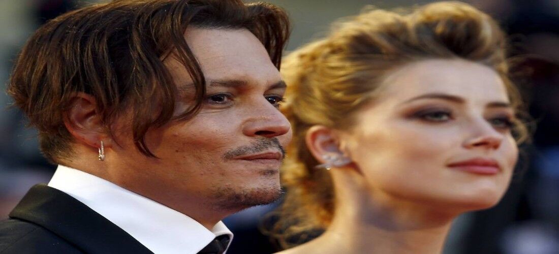 A atriz Amber Hearde o ator Johnny Depp