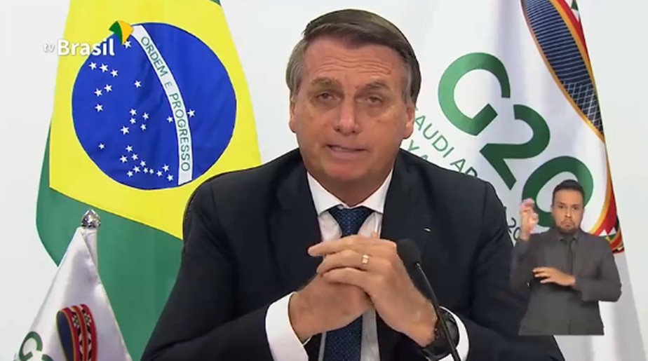 Jair Bolsonaro em reunião do G20