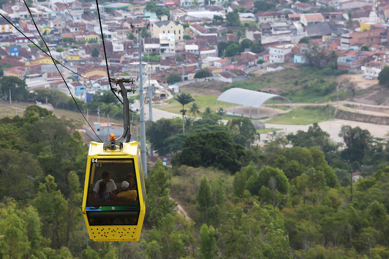 Teleférico de Bonito, um dos principais atrativos turísticos da cidade do Agreste pernambucano