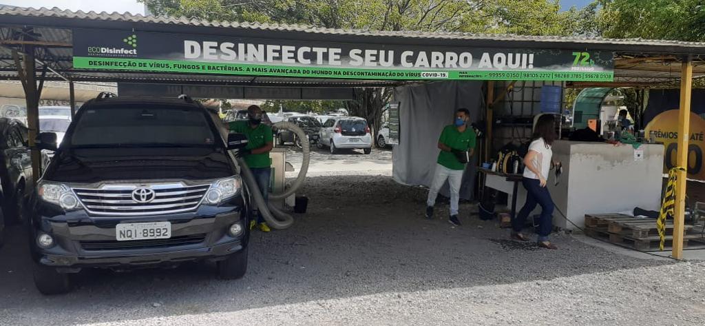 Profissionais de saúde poderão desinfectar o carro gratuitamente