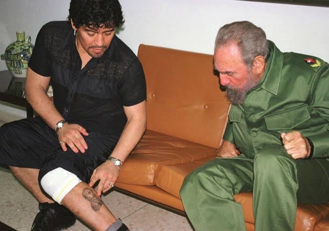 Maradona e Fidel Castro