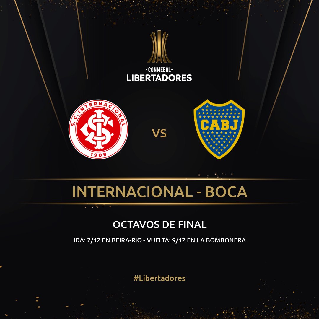 Inter x Boca se enfrentarão pelas oitavas de final da Libertadores