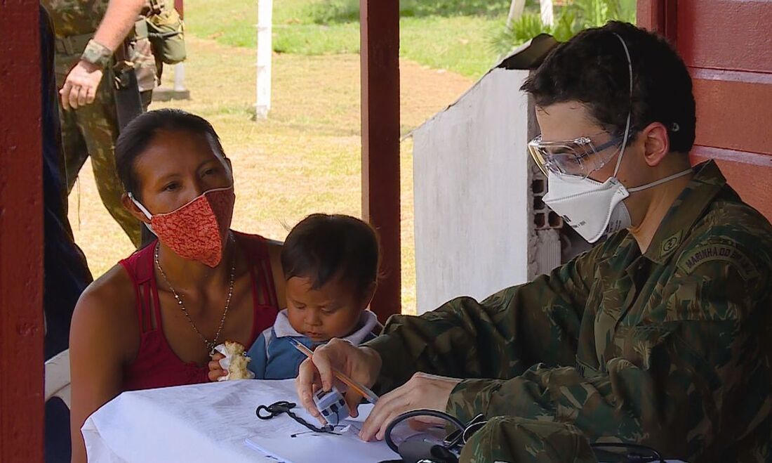 População indígena sendo atendida