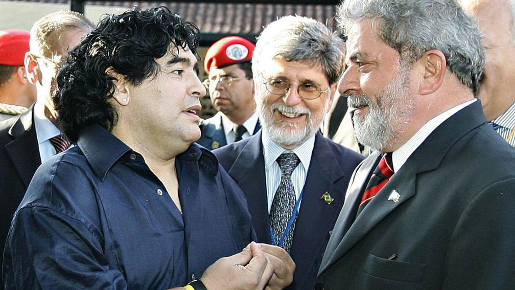 Lula publicou foto de encontro que teve com o craque argentino