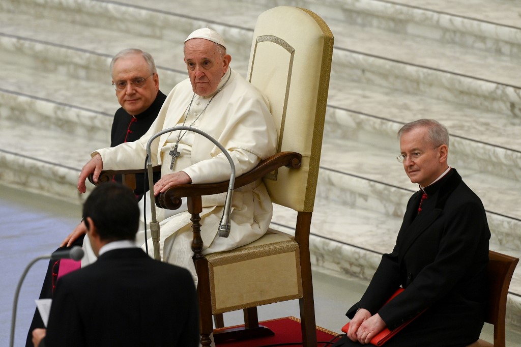 Papa Francisco, em audiência de Natal com funcionários da Santa Sé