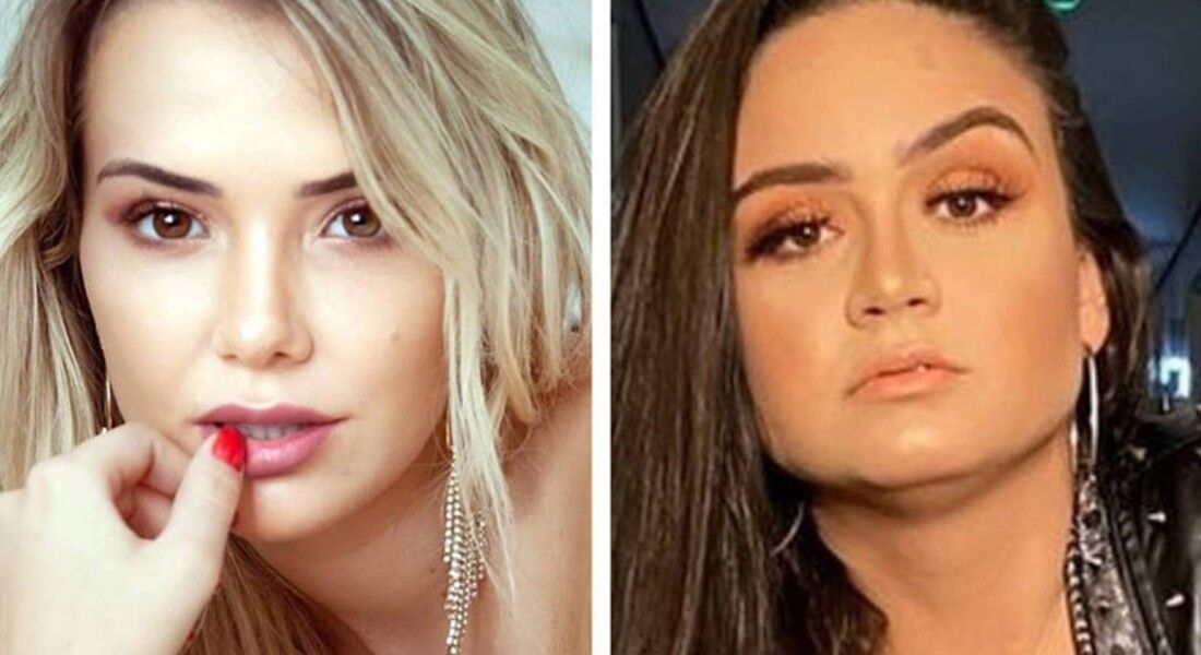 Marcela McGowan, 32, e a cantora Luiza, 28