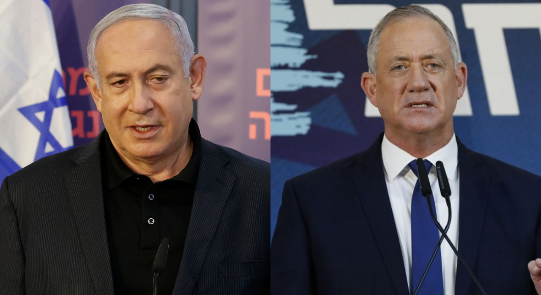 O partido de Benjamin Netanyahu (à esquerda) havia sido convidado por Benny Gantz (à direita) para formar governo em Israel