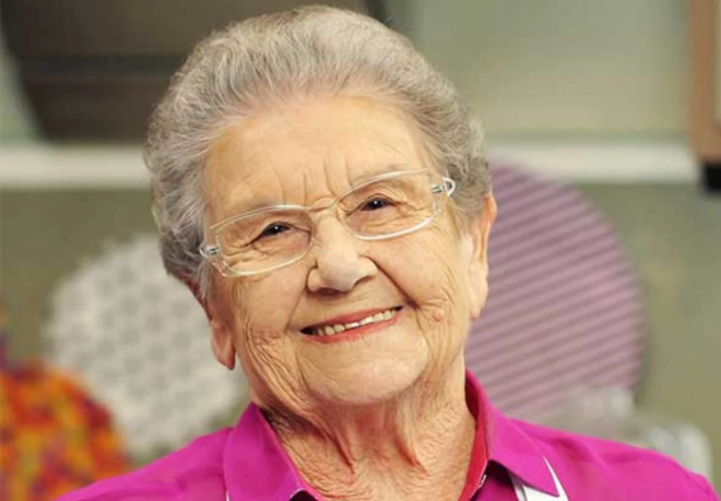 A culinarista Palmirinha Onofre, 89 anos.