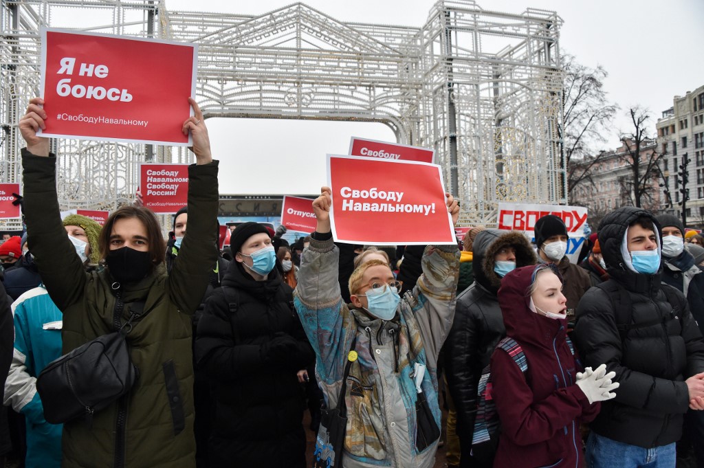 Protestos contra o presidente Vladimir Putin