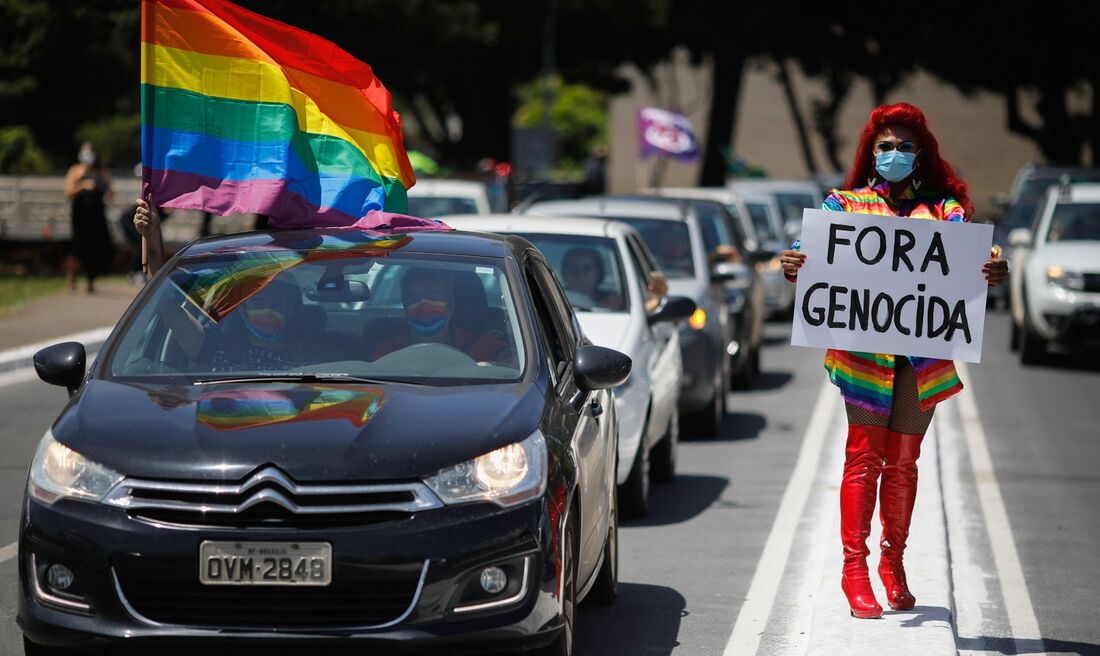 Protesto contra o governo do presidente Jair Bolsonaro