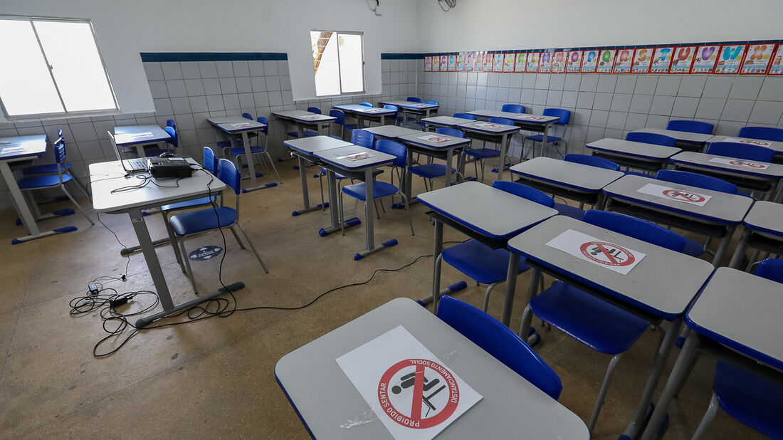 Sala de aula de escola municipal de Jaboatão