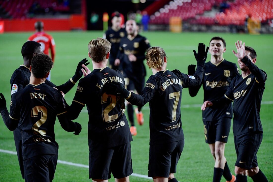 Foi o terceiro triunfo consecutivo do Barça na Liga espanhola de futebol