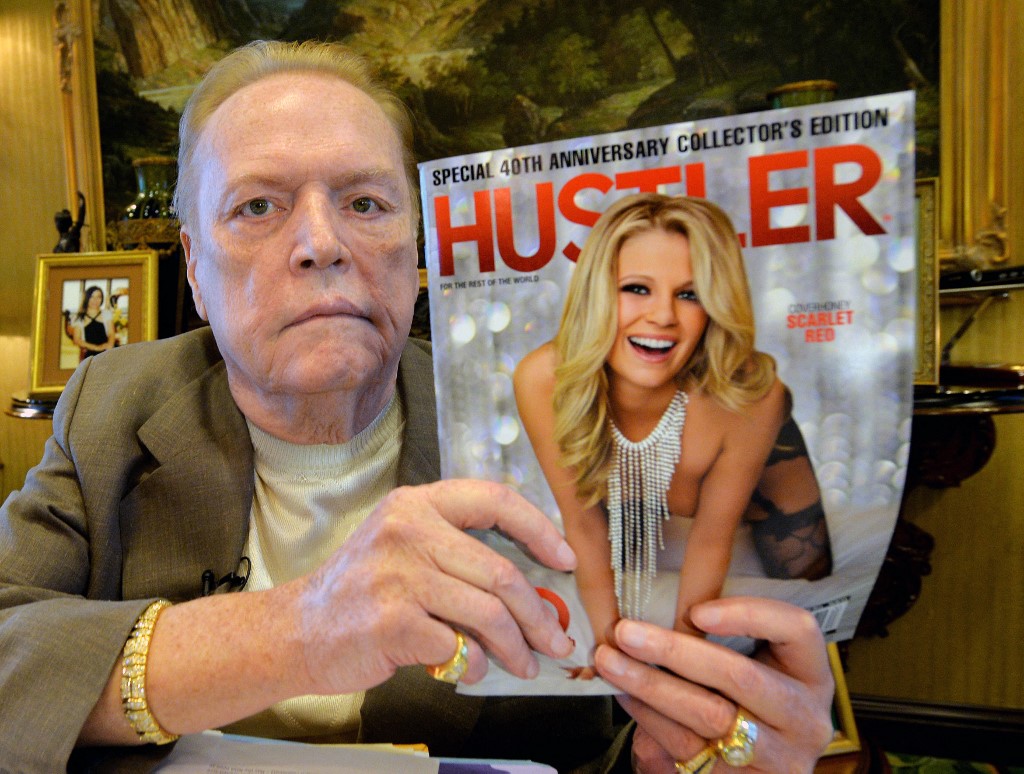 O magnata americano da pornografia Larry Flynt,