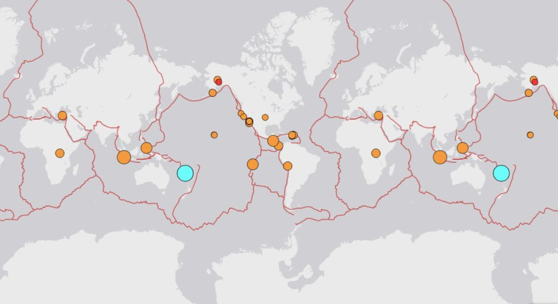 O epicentro do terremoto foi localizado ao sudeste do arquipélago das ilhas Lealdade