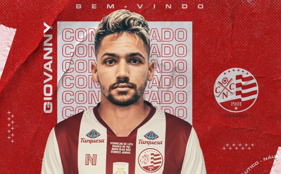 Giovanny, meia-atacante contratado pelo Náutico para a temporada 2021