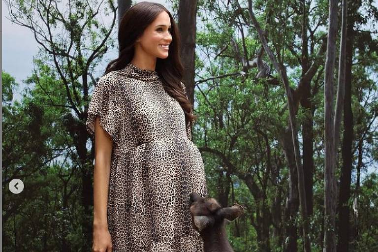 Estátua de Meghan ganhou barriga de grávida