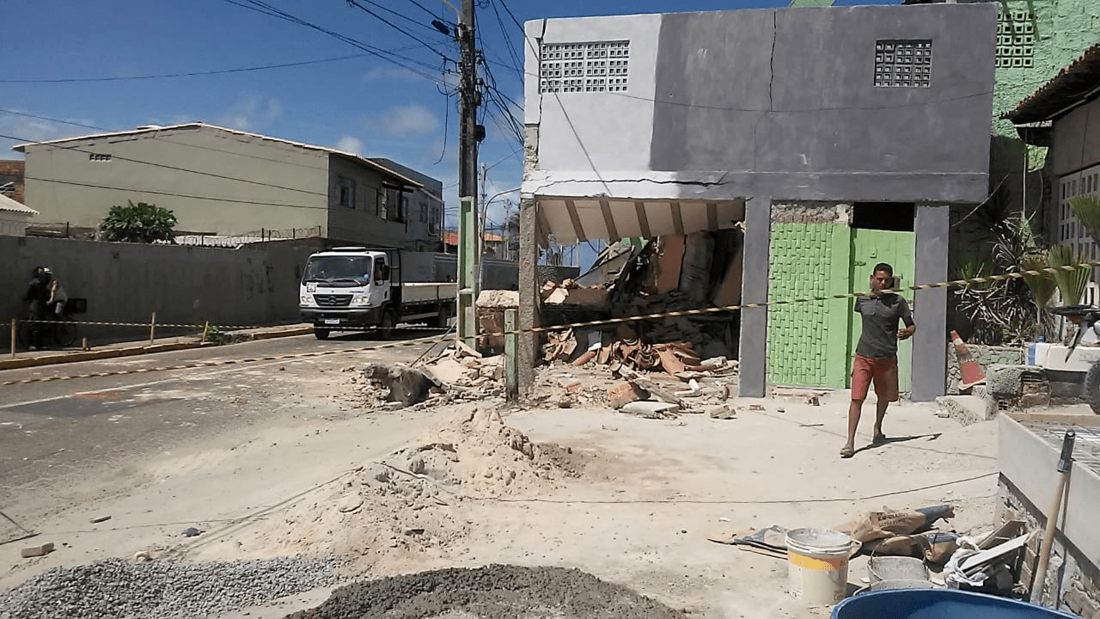 Imóvel estava em reforma