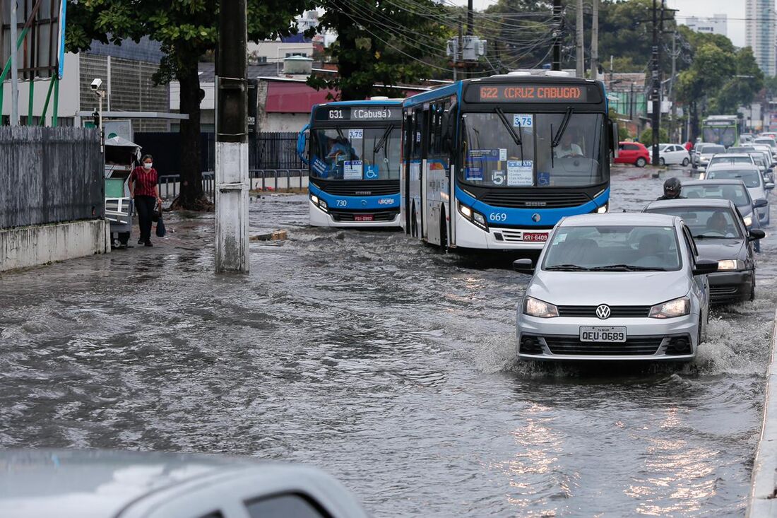 Ponto de alagamento no Recife