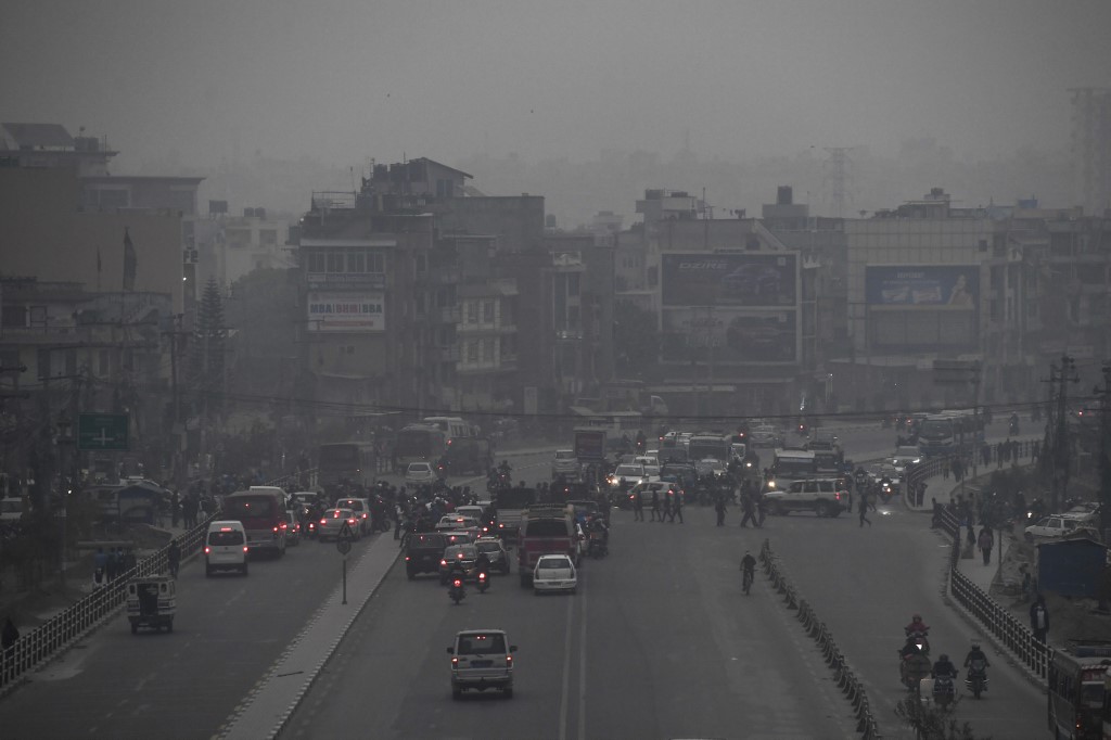 No fim da semana passada, Katmandu, capital do Nepal, alcançou valores de mais de 300 no índice de qualidade do ar