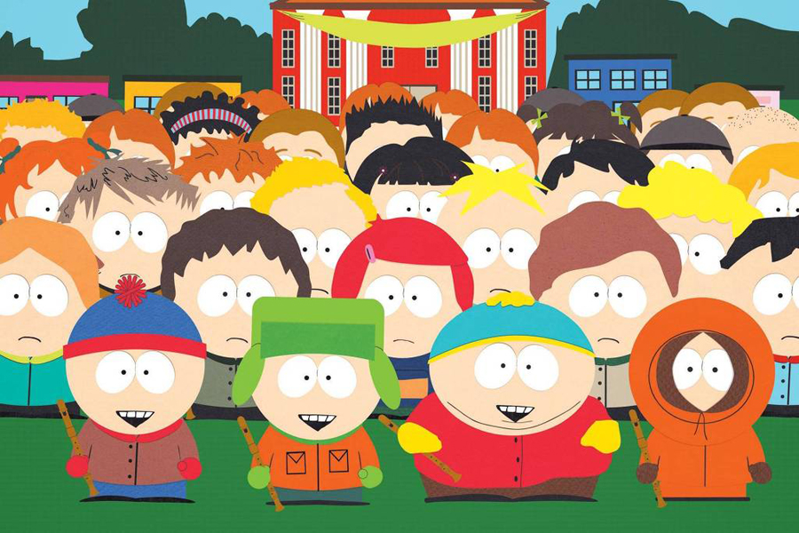 Os personagens da animação South Park, exibida pelo Comedy Central