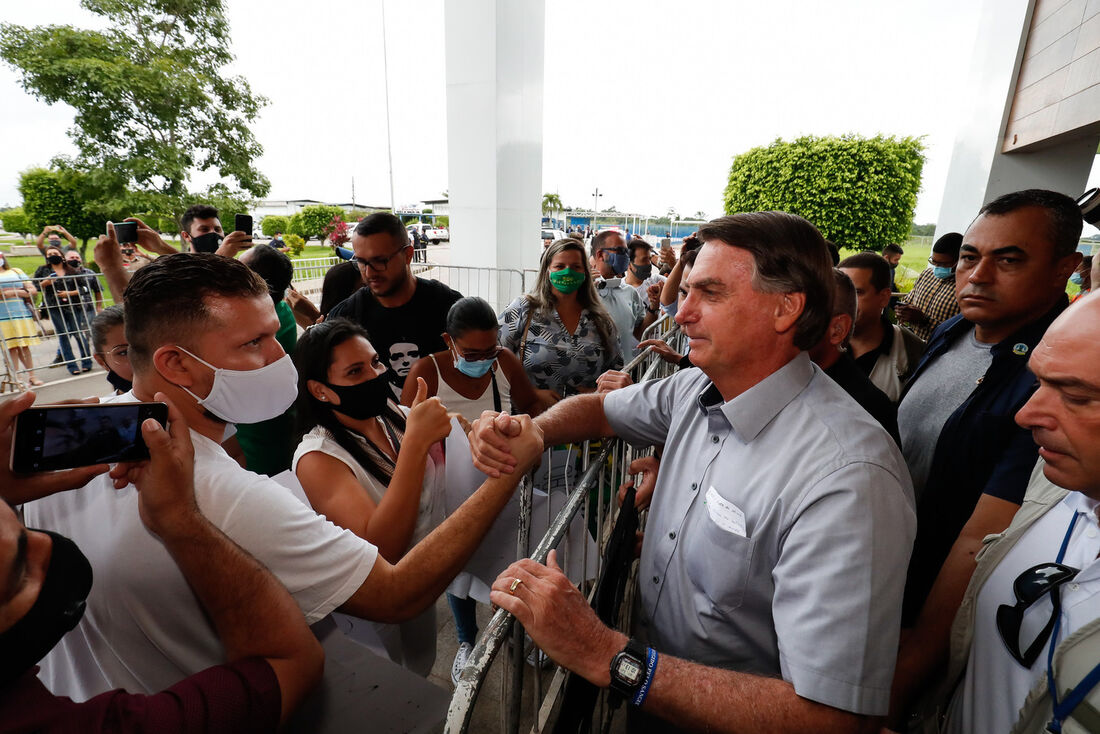 Bolsonaro durante visita ao Acre em fevereiro de 2021