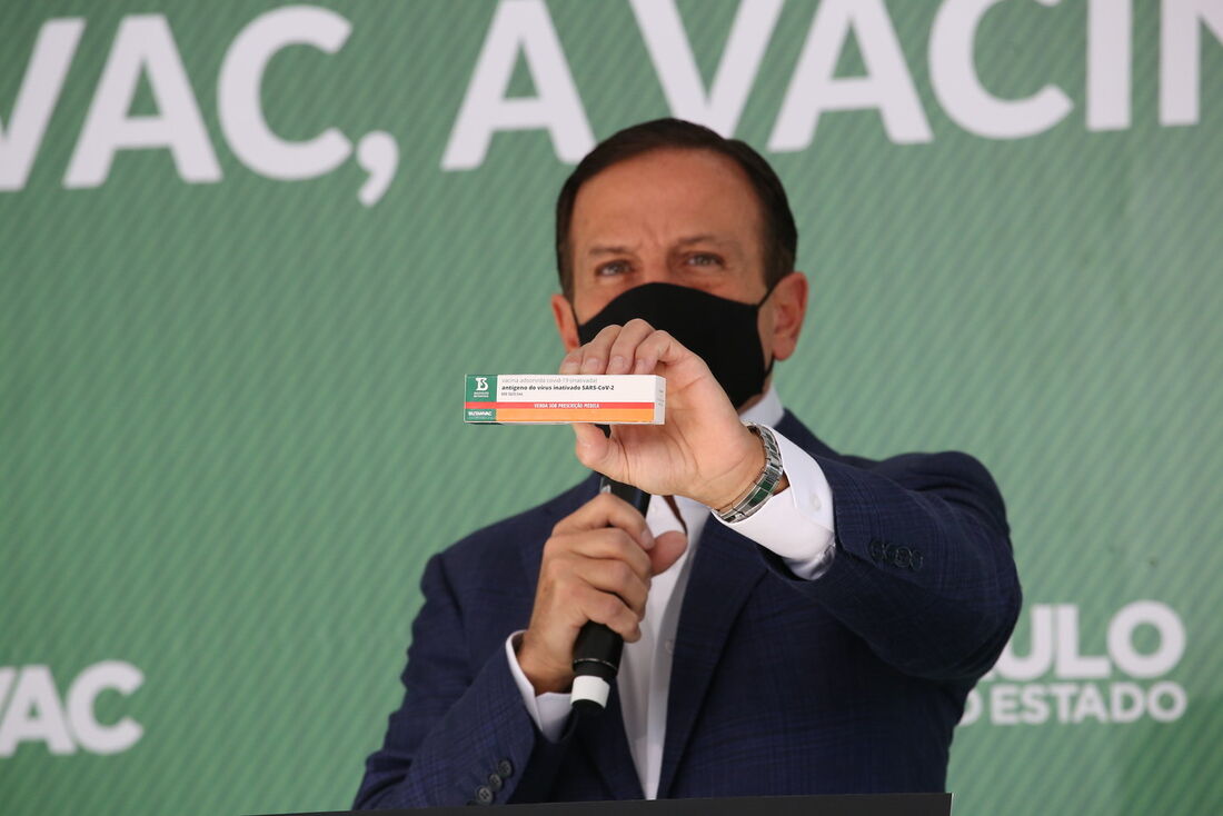 João Doria durante anúncio da Butanvac