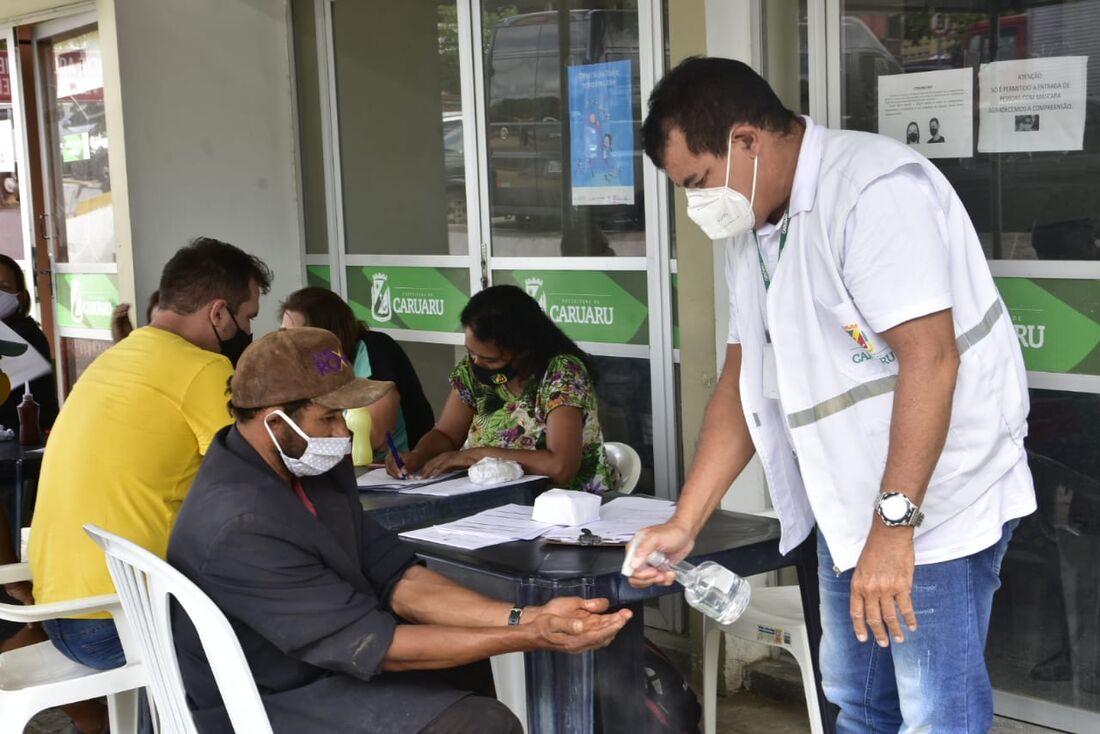 Ação de testagem contra a Covid-19 em Caruaru