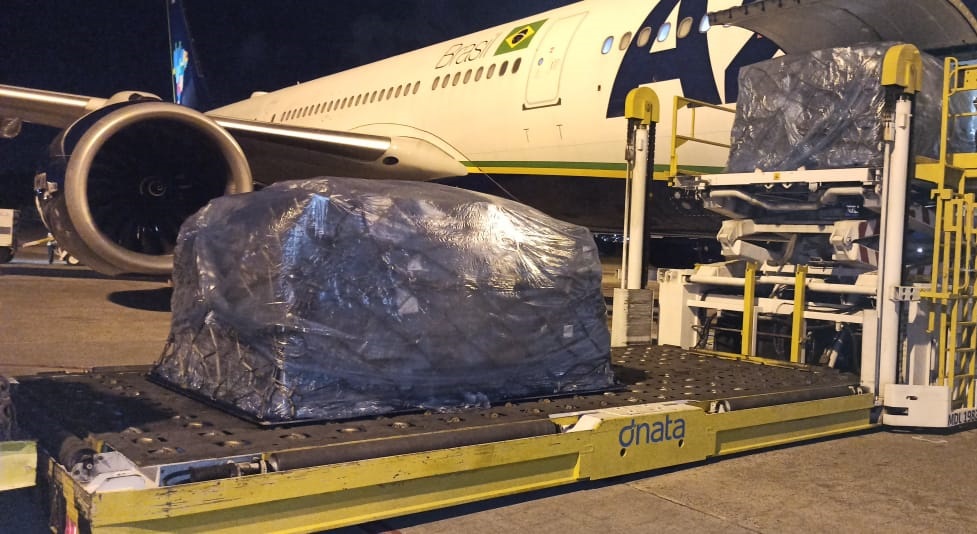 Chegada da carga ao Aeroporto do Recife