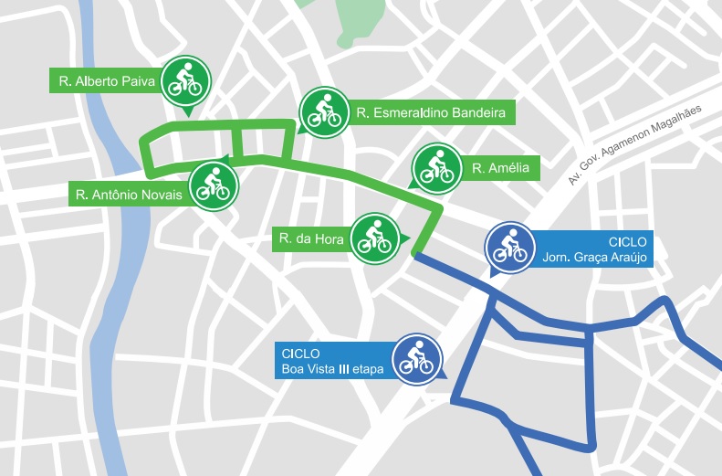 Ciclofaixa Rua Amélia que contará com 2 km de extensão