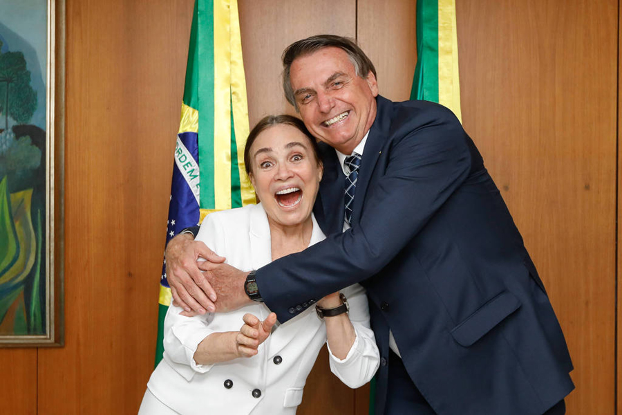 Presidente da República Jair Bolsonaro durante encontro com Regina em 2020