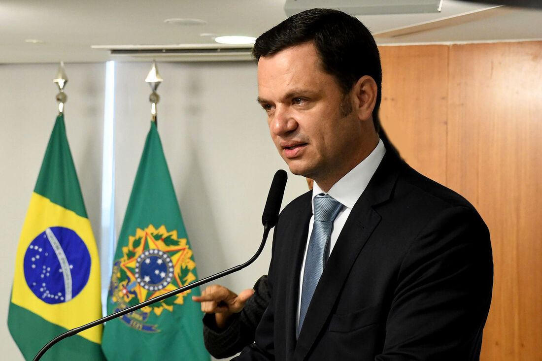 Anderson Torres durante cerimônia de posse