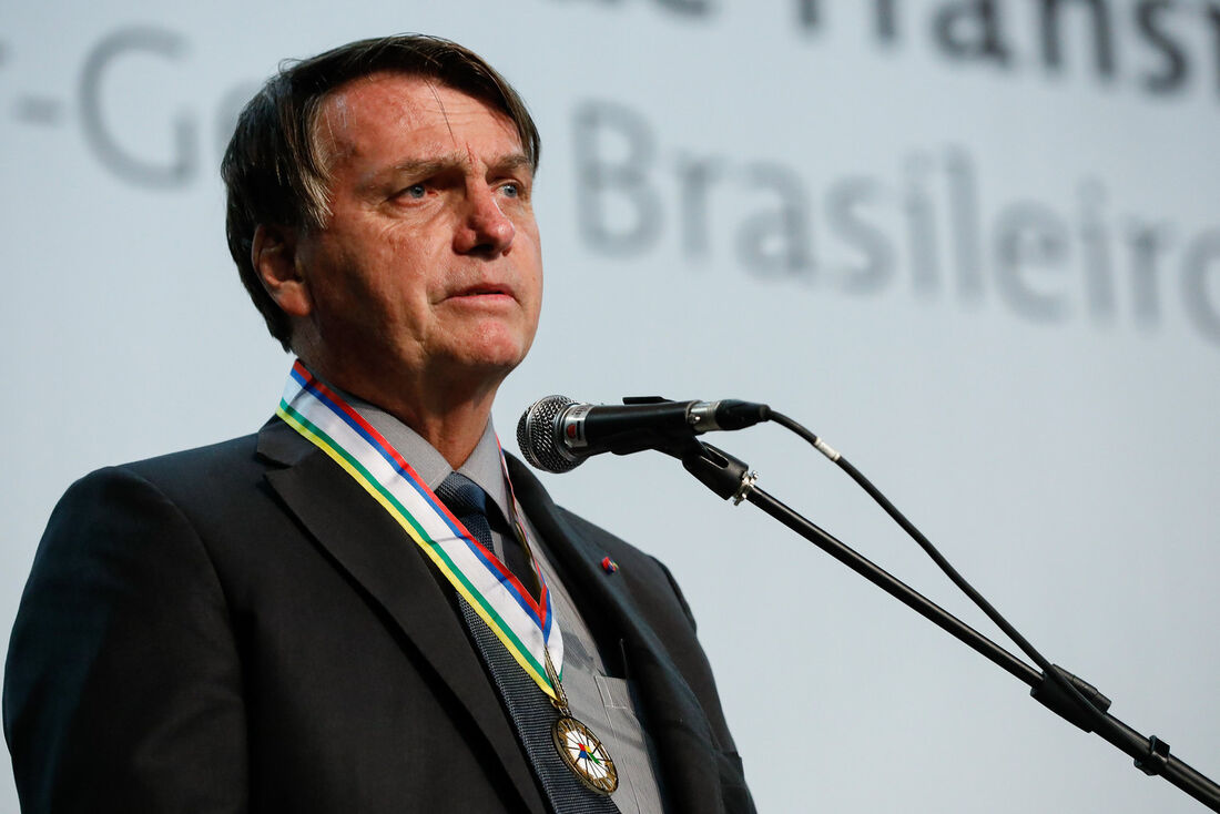 Bolsonaro na cerimônia de posse do novo Diretor-Geral Brasileiro da Itaipu Binacional