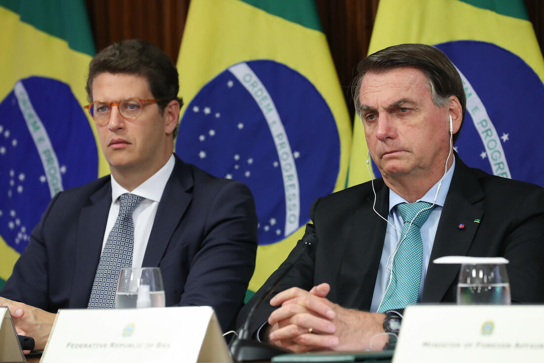 Bolsonaro e ministro do Meio Ambiente, Ricardo Salles