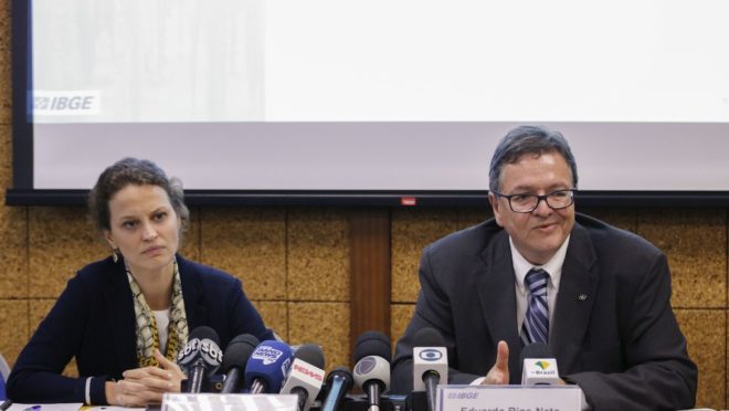 Susana Cordeiro Guerra,  ex-presidente do IBGE, e Eduardo Rios Neto