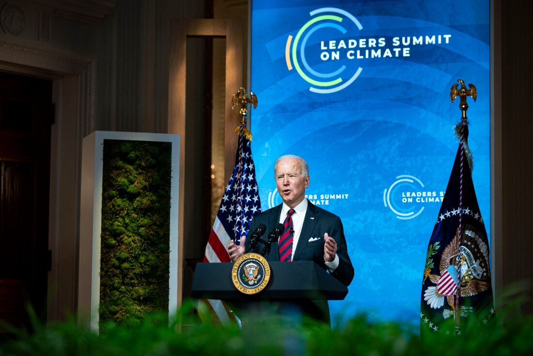 Joe Biden durante Cúpula de Líderes sobre o Clima