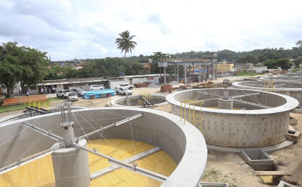 Estação de Tratamento de Esgoto (ETE) de Minerva, no bairro de Dois Unidos, no Recife