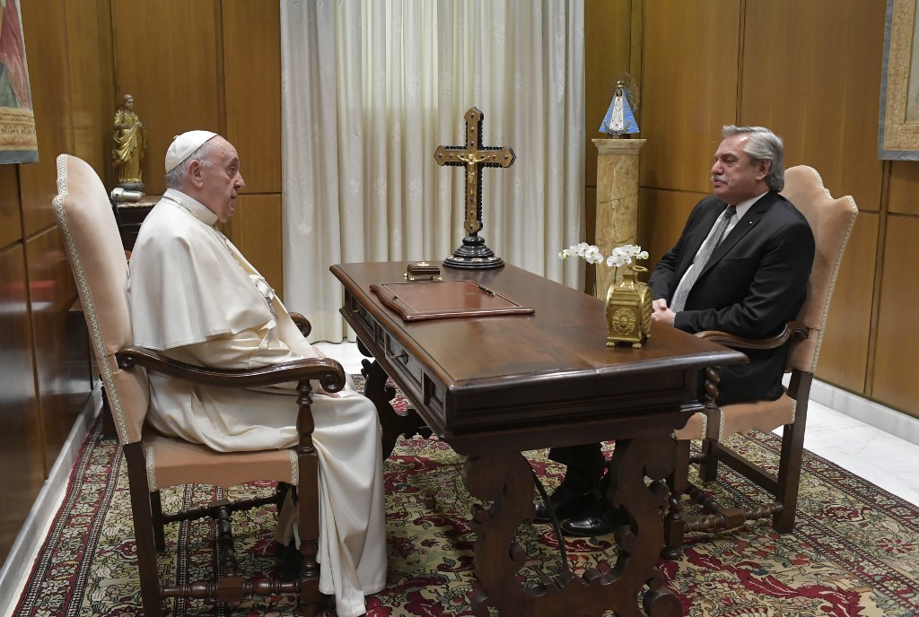 Papa Francisco e o presidente argentino