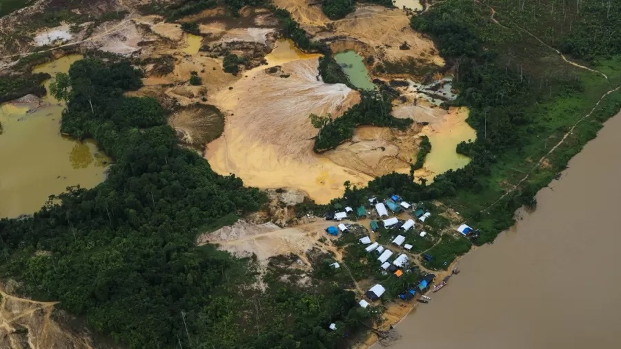 Terra indígena dos Yanomami, local de garimpo ilegal