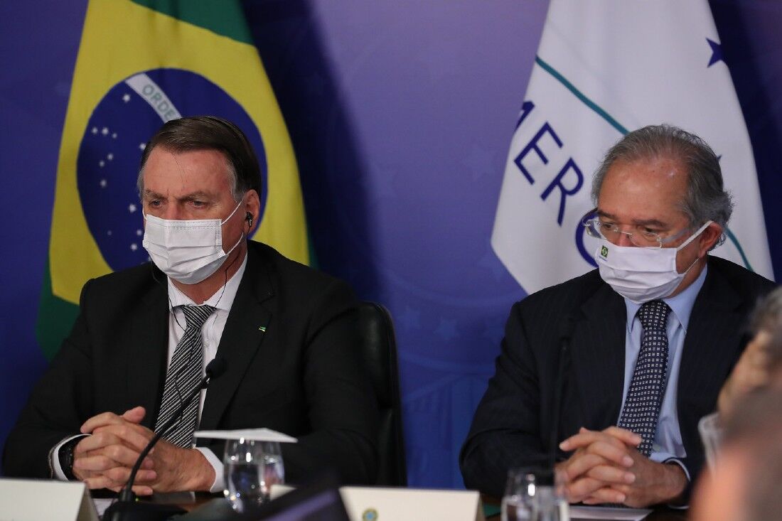 Presidente Jair Bolsonaro e ministro da Economia, Paulo Guedes