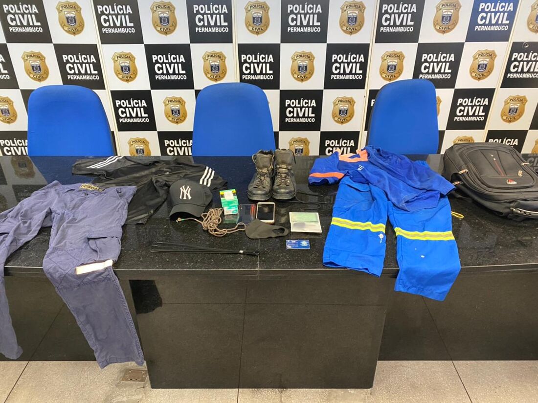 Roupa que o suspeito usava no momento do crime